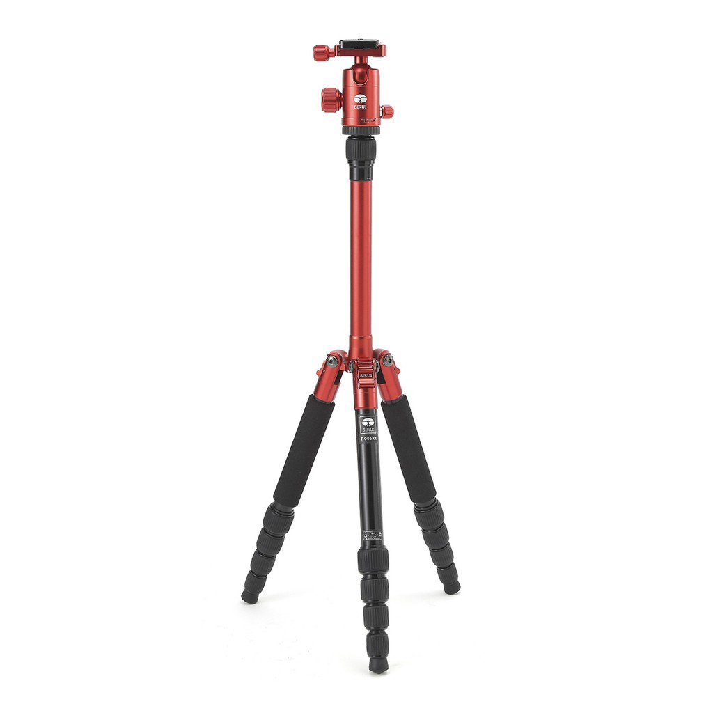 SE ขาตั้งกล้อง Sirui  T-005 RX + C10S (Red) Aluminium Tripod + Ball Head ขาตั้งกล้องพร้อมหัวบอล ของแท้ T005 (สีแดง)