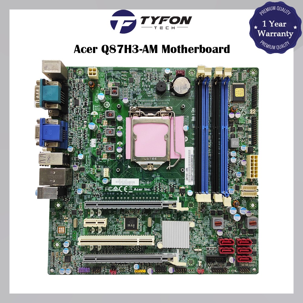 เมนบอร์ดเดสก์ท็อป Acer Q87H3-AM LGA1150 Q87 DDR3 (ตกแต่งใหม่)