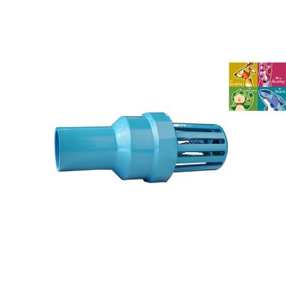 ฟุตวาล์ว PVC สีฟ้า สวมอุปกรณ์ PVC ขนาด 2"