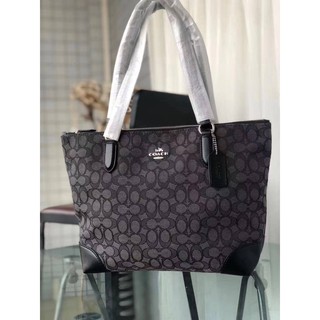 COACH ZIP TOP TOTE IN SIGNATURE CANVAS ( COACH F29958 )