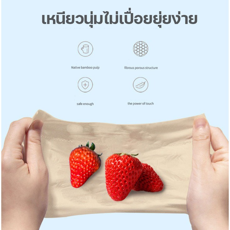 ทิชชู่ไม้ไผ่ธรรมชาติ 420 แผ่น เหนียวนุ่มไม่ขาดง่าย พกพาสะดวก พร้อมใช้งานทุกเวลา - รูปที่ 3