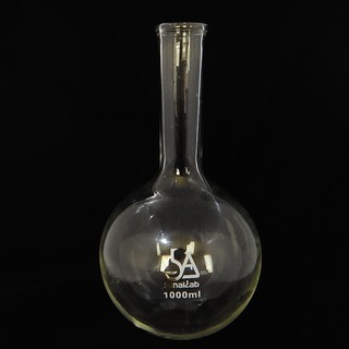 คนโทก้นกลม (ขวดก้นกลม) ทนไฟ 1000 มิลลิลิตร Round Bottom Flask (Borosilicate Glass) 1000 ml.