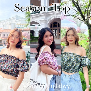 เสื้อเกาะอกลายดอกไม้ season top