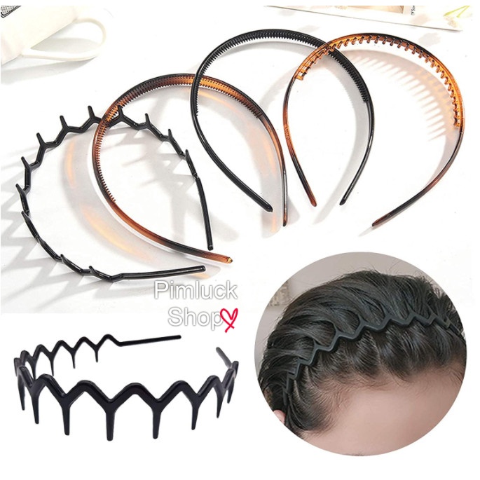 [พร้อมส่งร้านไทย🇹🇭] ที่คาดผมพลาสติกฟันหวี Hairband ผม Hoop Band อุปกรณ์เสริม