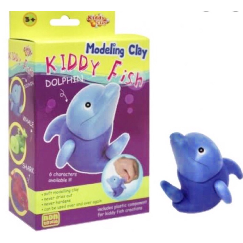 [สินค้าใหม่ แพ็คเก็จมีรอยยับ] Modeling Clay Dolphin Kiddy fish