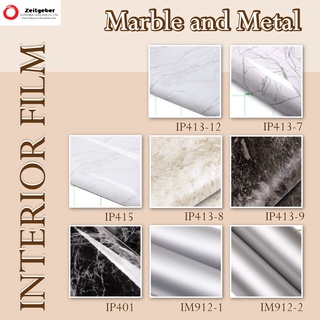 ฟิล์มตกแต่งผนัง ตกแต่งภายใน ปิดผิวเฟอร์นิเจอร์ Interior film ลายหิน (Marble and Metal) หน้ากว้าง 1.23 เมตร ราคา/เมตร