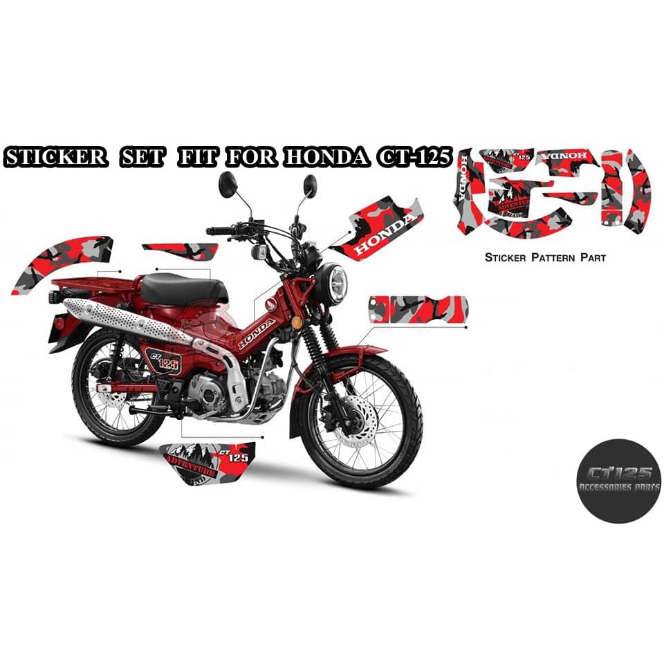 สติ๊กเกอร์ชุดสีลาย Camo สำหรับ Honda CT125