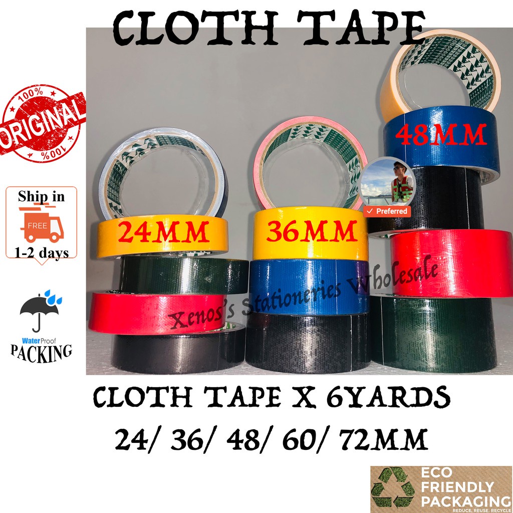 เทปผ้า AAA 24MM / 36MM/ 48MM/ 60MM/ 72MM [5 YARDS] | เทป AAA BIDING 24MM