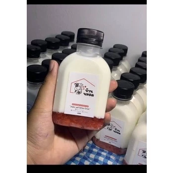 ขวดPET 150 ml ทรงมินิ ปาก30มิล พร้อมฝา 150ชุด ขวดพลาสติกใส ขวดใส่สตรอว์เบอร์รี่นมสด