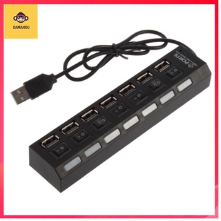 สวิทช์เปิด / ปิด 7 พอร์ต Usb 2.0 Hub ความเร็วสูงสําหรับแล็ปท็อป Pc