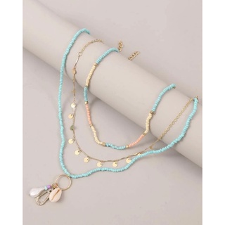 Solla necklace สร้อยลูกปัด เซตนี้ดีมากค่ะ สีละมุนๆ set 3 ชิ้น 💙