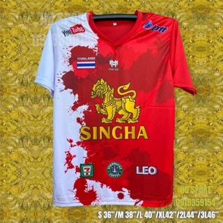 เสื้อกีฬา GA02ลายสิงห์คอวี
