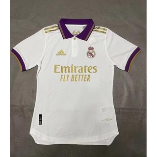 【Thumbsports】เสื้อกีฬาแขนสั้น ลายทีมชาติฟุตบอล Real Madrid Player Edition คุณภาพสูง สไตล์เรโทร สําหรับผู้ชาย 2021 22