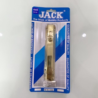 JACK กลอนสไลด์ ทองเหลือง กลอนประตูทองเหลือง ขนาด 6 นิ้ว No.PB 90-6 INCH