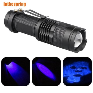 (Inthespring) ไฟฉาย Led อัลตราไวโอเลต Uv 365 Nm Blacklight สําหรับไฟฉาย