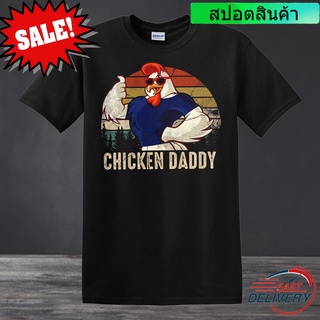 ขายดี เสื้อยืดลําลอง แขนสั้น พิมพ์ลาย Chicken Daddy Farmer Fathers Day Full