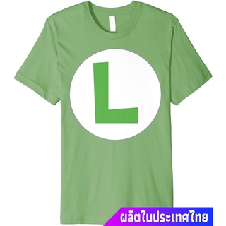 แขนสั้นcrew neckนินเทนโด ซูเปอร์มาริโอ เกมส์ญี่ปุ่น การ์ตูน  Nintendo Super Mario Luigi Icon Costume Premium T-Shirt T-S