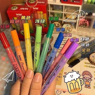 ปากกาอะคริลิคกันน้ำ12สี เขียนลื่น สีสวยสีแน่นๆติดทนทาน ปากกาตกแต่ง ปากกาเพ้นท์ ปากกามาร์คเกอร์ เครื่องเขียน