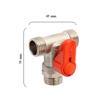 Mini ball valve ANA 1/2" BRASS 3 WAY MMM MINI BALL VALVE Water valve Water supply system มินิบอลวาล์ว มินิบอลวาล์ว MMM ส