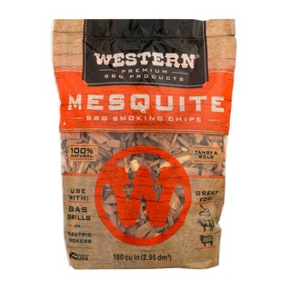 Western Mesquite b b q Smoking Chips เศษไม้ หอม รมควัน กลิ่น เมสไควท์ เวสเทิร์น 2.25 ปอน รมควันอาหาร