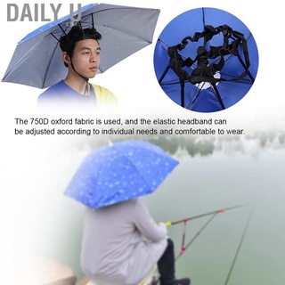 [คลังสินค้าใส]Daily U Head wear Cap Umbrella รม หมวกร่มกันแดดกันลมพับได้ U 77 ซม.