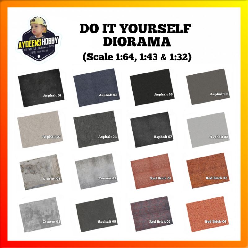 HOT WHEELS DIORAMA DIY MIX & MATCH (DIORAMA BASE) SCALE 1/64