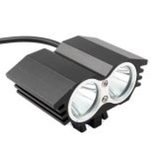 ไฟหน้าจักรยาน 5000Lm SolarStorm 2x CREE XM-L T6 LED USB(สีดำ)