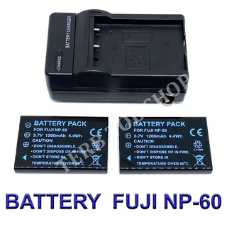 FNP-60 / NP-60 / FNP60 / NP60 Battery and Charger For Fujifilm FinePix 50i,F401,F401 Zoom,F410,F410 Zoom,M601,M603