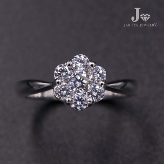 “ดอกไม้บาน” แหวนเงินแท้ 925 ฝัง Cubic Zirconia (เพชรรัสเซีย) | Jaruta Jewelry