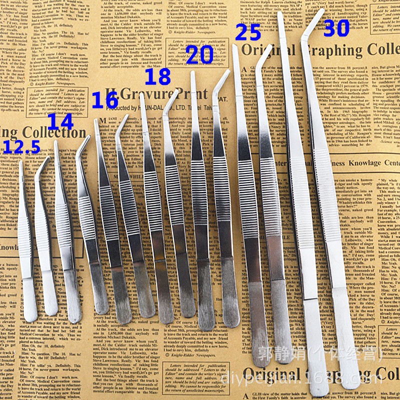 Forceps ที่คีบ คีม แหนบ 12.5/18/25/30 ซม จัดสวนในโหล ขวด ผสมเกสร คีบเมล็ด ขนตา ตู้ไม้น้ำ