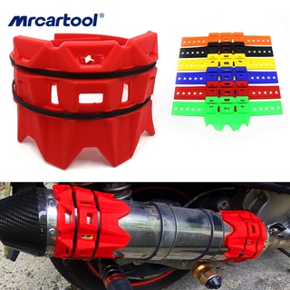 MRCARTOOL รถจักรยานยนต์ท่อไอเสียทั่วไป Anti-Scalding Ring Off-Road รถจักรยานยนต์ดัดแปลงท่อไอเสียสากลแหวนฉนวนป้องกันแหวนฉนวนป้องกันกาวป้องกันรอยขีดข่วน 1pc