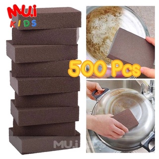 mukids (500 ชิ้น) Magic Sponge Heavy Duty ฟองน้ำนาโน สำหรับ งานหนักมหัศจรรย์ ขัดคราบสนิม คราบน้ำมัน คราบดำเครื่องครัว