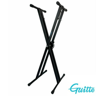 Guitto® GKS-01 ขาตั้งคีย์บอร์ด แบบตัว X ขาคู่ ปรับได้ 7 ระดับ ตั้งแต่ 45-99 ซม. (Double Brace Keyboard Stand)