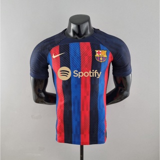 เสื้อกีฬาแขนสั้น ลายทีมชาติฟุตบอล Barcelona 22/23 ชุดเหย้า เกรด AAA สําหรับผู้ชาย