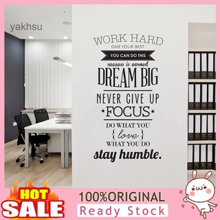 Yak_qt_work สติกเกอร์คําคมสร้างแรงบันดาลใจ ขนาดใหญ่ สําหรับตกแต่งบ้าน DIY