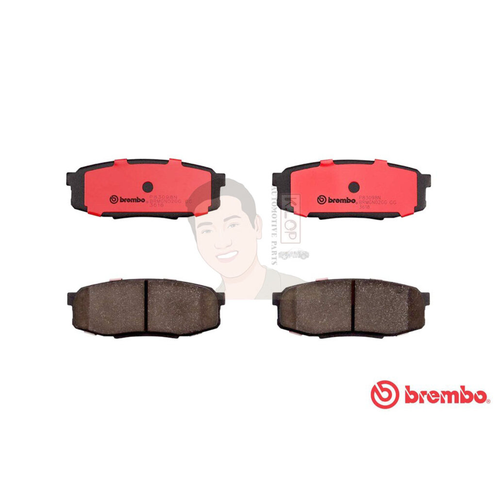 P83 098C ผ้าเบรก R (แท้ BREMBO รุ่น Ceramic) TOYOTA แลนด์ครูเซอร์ Landcruiser J200 4.0 4.5 4.6 4.7 5