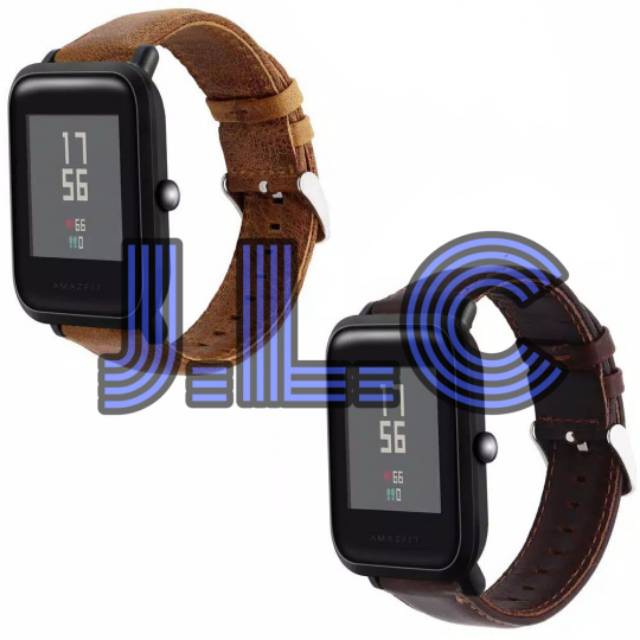 สายนาฬิกาข้อมือหนังแท้ สําหรับ Xiaomi Huami Amazfit Bip Lite