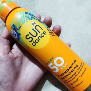 มีโค้ดลด สเปรย์กันแดด ซันแดนซ์ สปอร์ต Germany DM Sun dance Sport sunscreen Spray Spf50 กันน้ำ กันแดด รังสียูวี UVA UVB