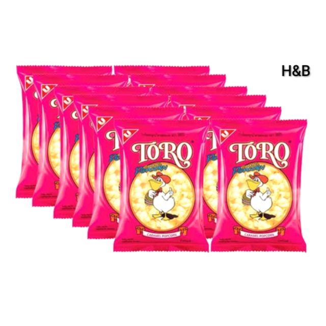 ขนม ข้าวโพดอบรสเนย ป๊อปคอร์น (12ซอง) ตราToro​ ข้าวโพด​อบกรอบ​ ขนมคบเคี้ยว​ ขนมทานเล่น ขนมโบราณ Popco