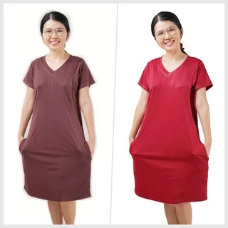 เดรสให้นม คลุมท้อง มีกระเป๋า ราคาพิเศษ มีขนาด 2XL 🛒สินค้ามีจำนวนจำกัด