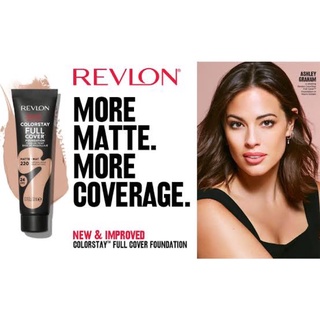 ใหม่! รองพื้นเนื้อมูส หลอด 30ml. เรฟลอน Revlon Colorstay Full Cover Foundation รองพื้น ครีมรองพื้น  เนื้อเนียนนุ่ม