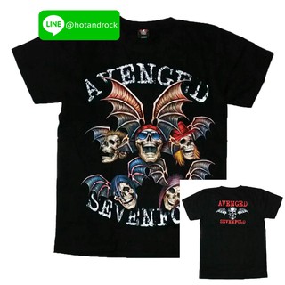 เสื้อยืดเนื้อ Cotton 💯 สัมผัสนุ่ม เบาสบาย  Avenged ลายหัวกระโหลก