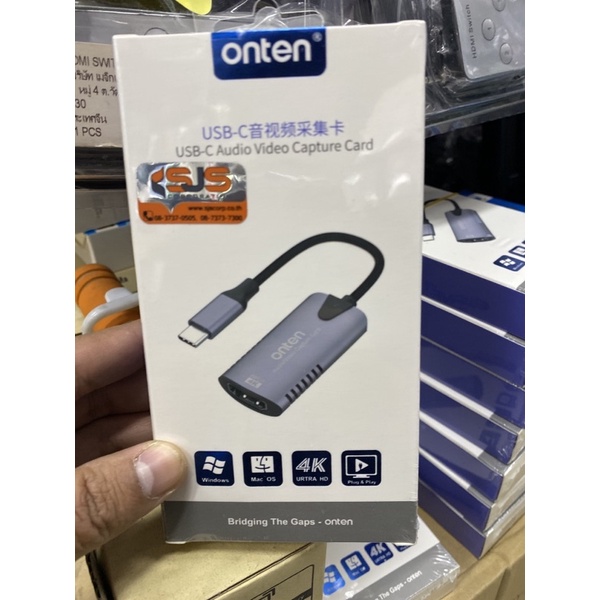 ONTEN USB-C AUDIO VIDIO CAPTURE CARD Model: OTN-US306 รับประกันศูนย์ไทย 1 ปี.