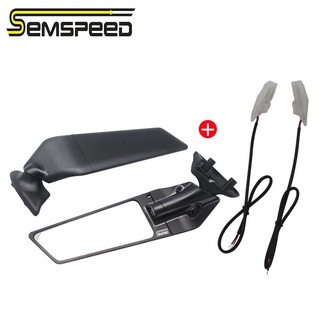 Semspeed กระจกมองหลังรถจักรยานยนต์ พร้อมไฟเลี้ยว LED สําหรับ Ducati 899 1199 Panigale