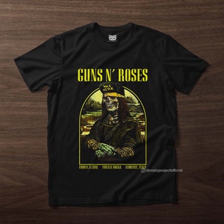 เสื้อยืด ผ้าฝ้าย พิมพ์ลาย Gnr Monalisa Premium Combed สําหรับผู้ชาย