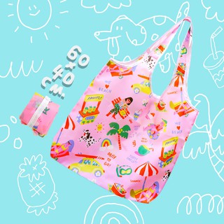 Fluffy omelet - Pink Vacay Foldable Bag