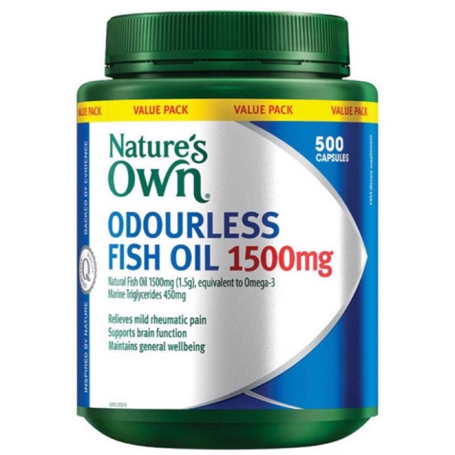 แบรนด์ Nature's Own สูตร Odourless Fish Oil 1500 mg
