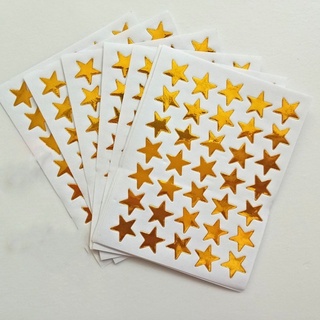 350pc/bag Child Reward Flash Sticker Teacher Praise Label Award Five-pointed Star Gold Sticker Self-adhesive Sticker