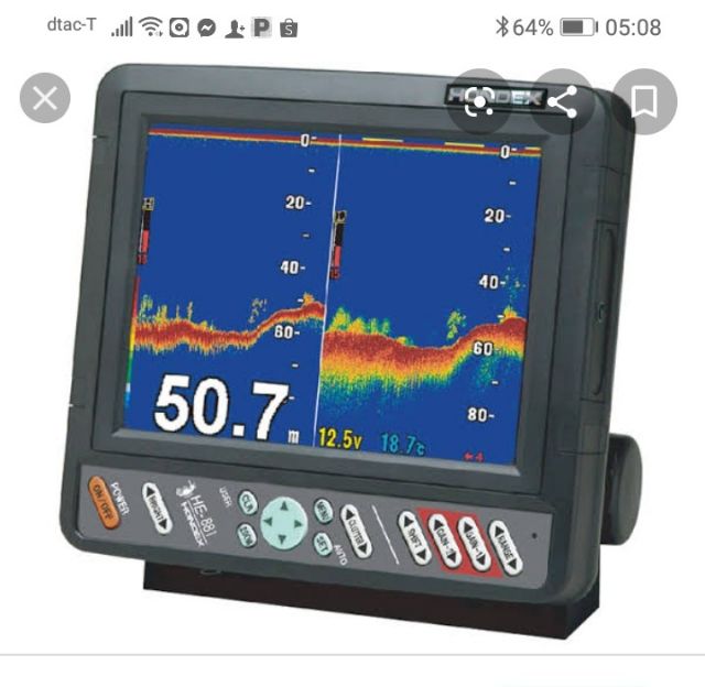 ซาวเดอร์ เครื่องหาปลา​ HONDEX HE-881จอ8.4นิ้วLCD เมนูภาษาไทย ใช้งานง่าย หาปลาได้เป็นกลุ่ม