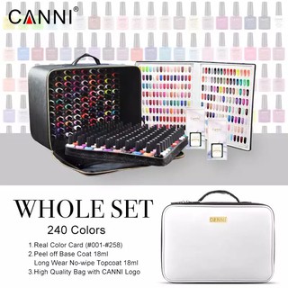 สีทาเล็บเจล Canni ยกเช็ท 240 สี ขนาด 7.3 ml ของแท้ 100%